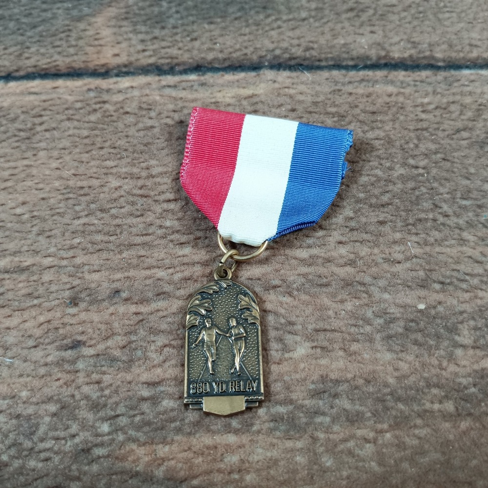 Vintage 1974 Jostens Crawford Invitational 880 Yard Relay 3rd Place Medal Ribbon